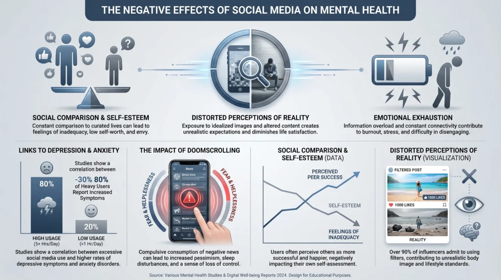 How Does Social Media Affect Mental Health? The Complete Guide to Understanding the Benefits and Risks 3 Negative Effects of Social Media on Mental Health